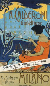 Gioielliere A. Calderoni, Milano, 1898 da Adolfo Hohenstein
