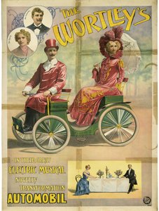 I Wortley nella loro grande novità musicale elettrica di trasformazione Automobil