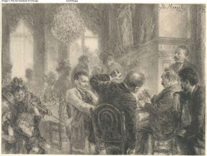 Il gioco delle carte da Adolph Menzel