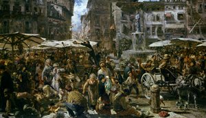 Il mercato di Verona da Adolph Menzel