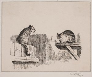 I due gatti da Johan Adolph Kittendorff