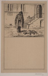 Il cane morto. N. 2 in Chr. Winther e M. Rørbye, "25 Immagini per bambini piccoli" da Johan Adolph Kittendorff