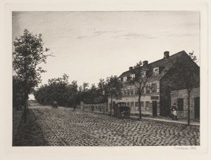 Scena di strada in una periferia di Copenaghen da Adolph Larsen