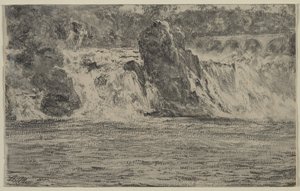 Cascate del Reno a Sciaffusa, 1885 da Adolph Menzel