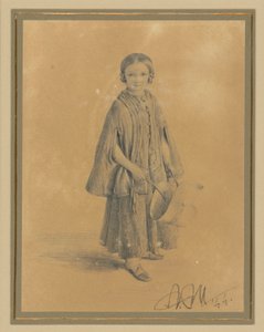 Ritratto da bambina di Constanze Beling, nata Martini. Figlia del consigliere del tribunale distrettuale Carl Martini e di sua moglie Pauline Martini da Adolph Menzel