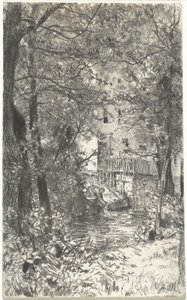 Paesaggio con lavandaia