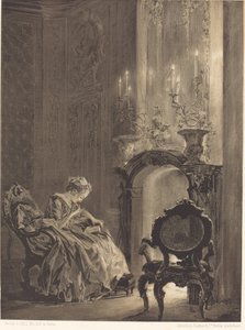 Donna davanti al fuoco