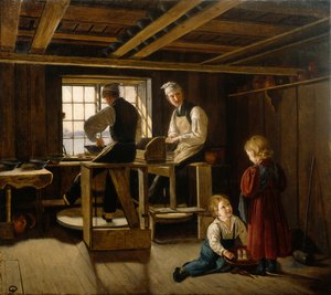 Un laboratorio di ceramica da Adolph Tidemand