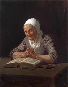 Vecchia donna che legge da Adolph Tidemand