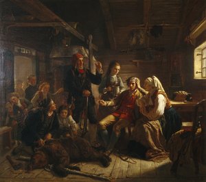 Il cacciatore di orsi ferito da Adolph Tidemand