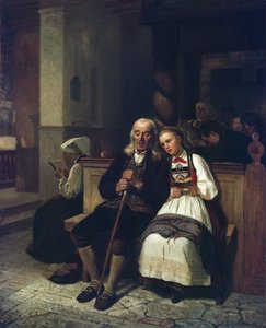 Il cieco e sua figlia da Adolph Tidemand