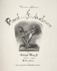 Saggio sulla pietra con pennello e raschietto da Adolph Menzel