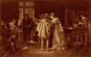 Conoscitori nello studio di Rembrandt, illustrazione da 