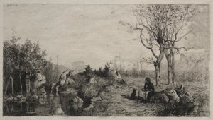 Riva di un ruscello a Rossillon, 1867 da Adolphe Appian