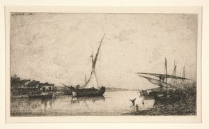 Due ponti Barca da pesca da Adolphe Appian