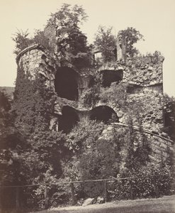La torre esplosa, Castello di Heidelberg, c. 1865 (foto) da Adolphe Braun