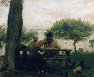 Il pasto a Honfleur, 1875 da Adolphe Felix Cals