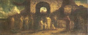 Cristo benedice i bambini da Adolphe Joseph Thomas Monticelli