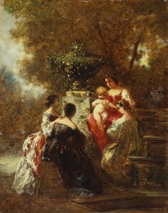 Figure in un parco da Adolphe Joseph Thomas Monticelli