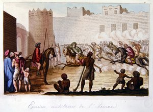 Esercizi militari nello Yemen da Adolphe Joseph Thomas Monticelli