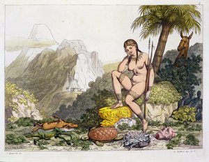 Donna Indiana Sudamericana, inciso da Gallo Gallina (1796-1874) da Adolphe Joseph Thomas Monticelli