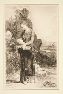 Figlia della Tracia che porta la testa di Orfeo da Adolphe Lalauze