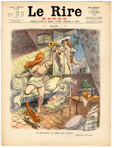 Copertina di The Red Laughter, satirico a colori da Adolphe Leon Willette