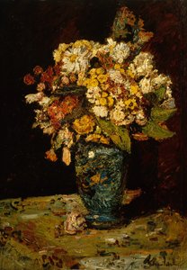 Fiori in un vaso blu, 1879-1883 da Adolphe Joseph Thomas Monticelli