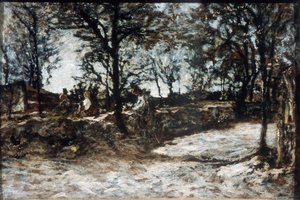 Paesaggio. Fontainebleau, XIX secolo da Adolphe Joseph Thomas Monticelli