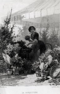 Il venditore di fiori, metà XIX secolo