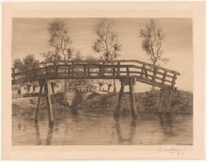 Ponte da Adolphe P.H J. van Weezel Errens (signed by artist)