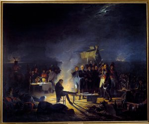 Bivacco di Napoleone I sul campo di battaglia di Wagram (5-6 luglio) da Adolphe Roehn