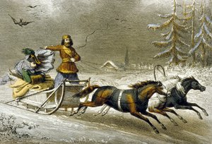Una Slitta nella Neve, Russia da Adolphe Rouargue