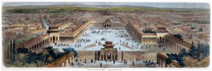 Veduta della città di Pechino presa da sud, Cina, metà del XIX secolo da Adolphe Rouargue