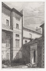 Rue St. Lazare 56, Casa di Paul Delaroche e Horace Vernet da Adolphe Théodore Jules Martial Potémont