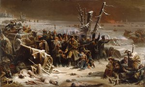 Il Maresciallo Ney sostiene la retroguardia durante la ritirata da Mosca da Adolphe Yvon