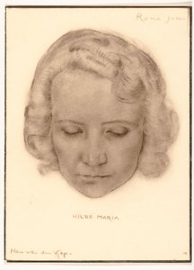 Fotoreproduzione di un ritratto di Hilde Maria da Adriaan Bijl (attributed to)