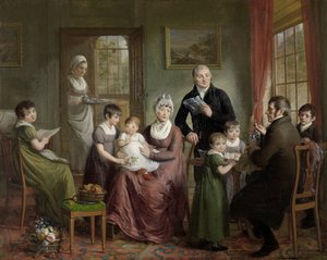 Ritratto della famiglia di Adrianus Bonebakker con Dirk L. Bennewitz