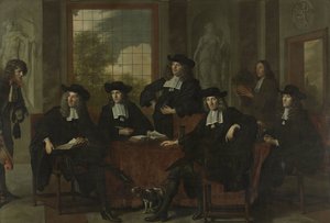 I sovrintendenti del Collegium Medicum di Amsterdam, 1683 da Adriaen Backer