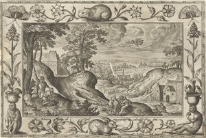 Abramo offre Isacco (serie Paesaggi con scene bibliche, mitologiche e di caccia)