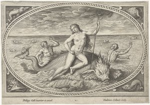 Amfitrite su un pesce da Adriaen Collaert