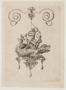 Disegni per ciondoli con mostri marini da Adriaen Collaert