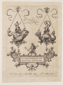 Disegni per ciondoli con mostri marini da Adriaen Collaert