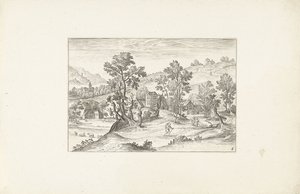 Paesaggio con passeggiatori da Adriaen Collaert