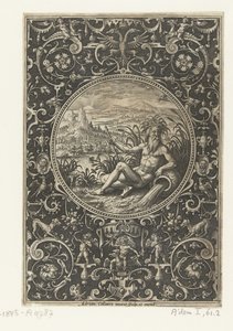 Medaglione con un dio del fiume (Medaglioni con figure dal Giudizio di Paride) da Adriaen Collaert