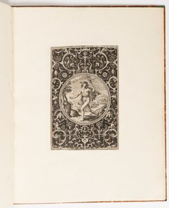 Mercurio, tavola da una serie di 6 disegni ornamentali con il Giudizio di Paride da Adriaen Collaert