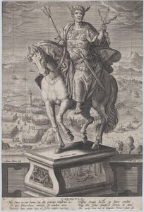 Statua equestre di Caligola, vista tre quarti a sinistra, ca. 1587-89