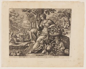 Il gusto, da I cinque sensi da Adriaen Collaert