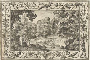 Tentazione nel deserto da Adriaen Collaert