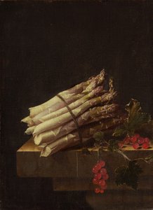 Natura morta con asparagi e ribes rosso, 1696